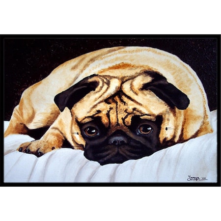 Fred The Pug Indoor Or Outdoor Mat, 18 X 27
